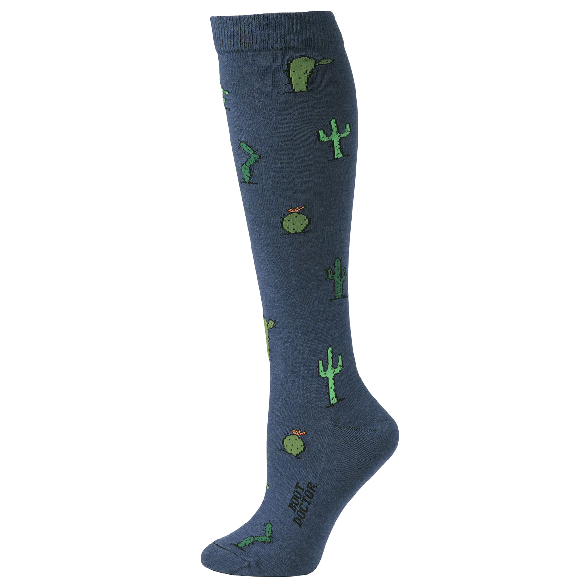Boot Doctor Ladies Cactus Pattern Navy Tall Socks 0417203