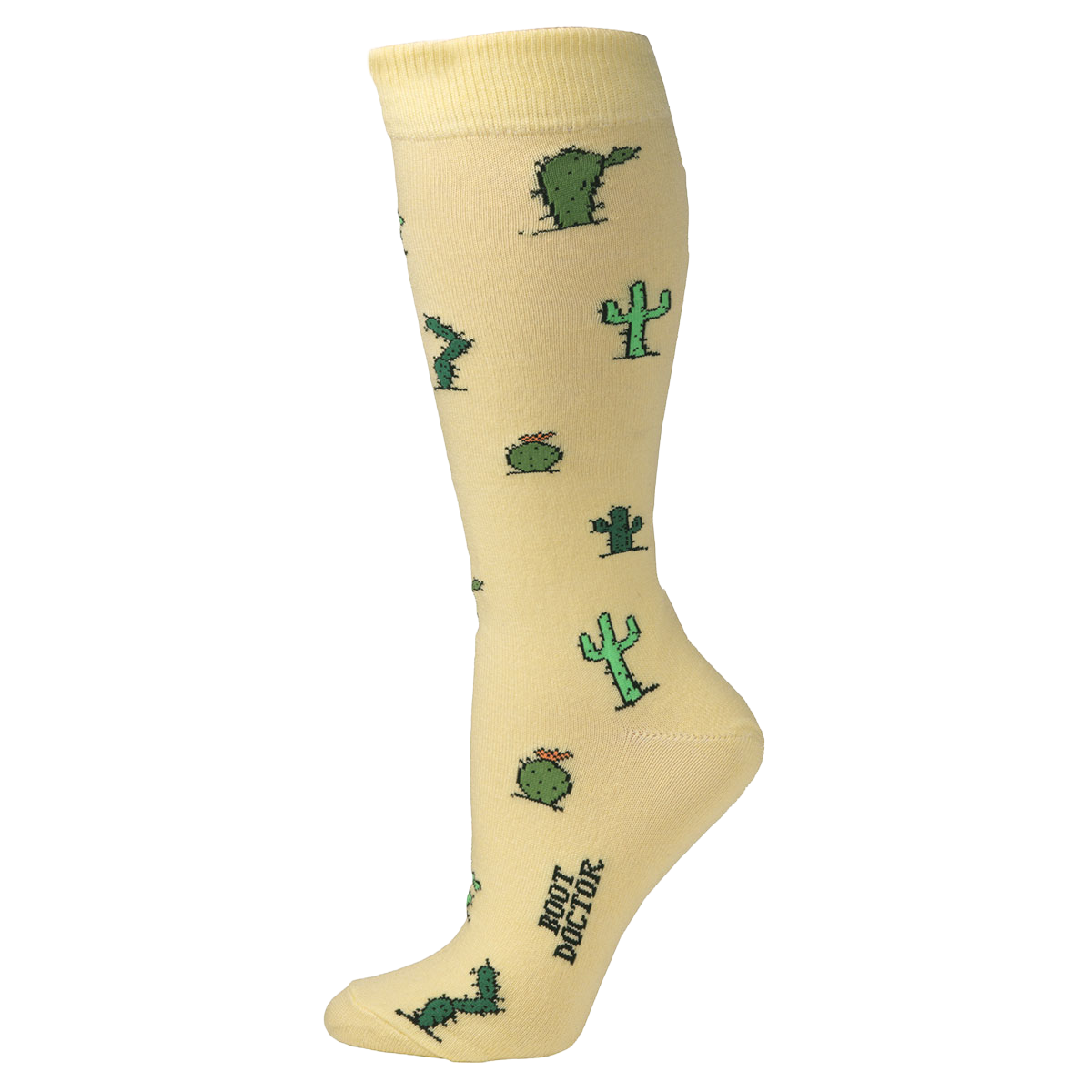 Boot Doctor Ladies Cactus Yellow Tall Crew Socks 0417318
