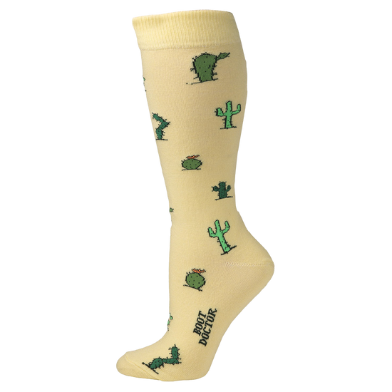 Boot Doctor Yellow Cactus Crew Socks