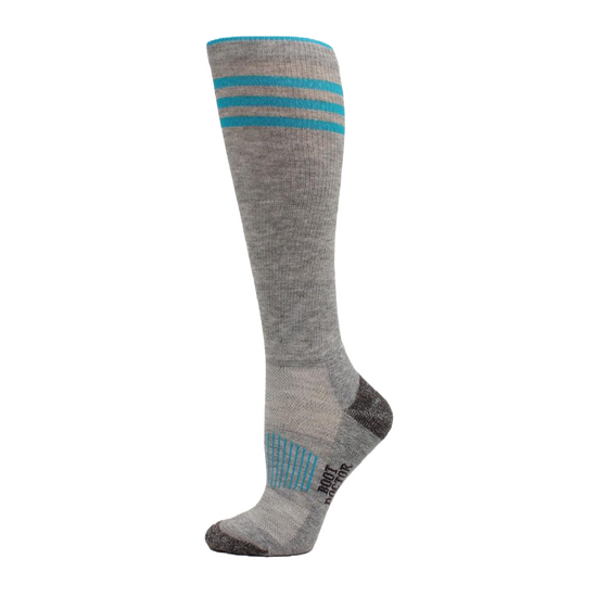 Boot Doctor Ladies Full Cushion Blue & Grey Tall Socks 0414006