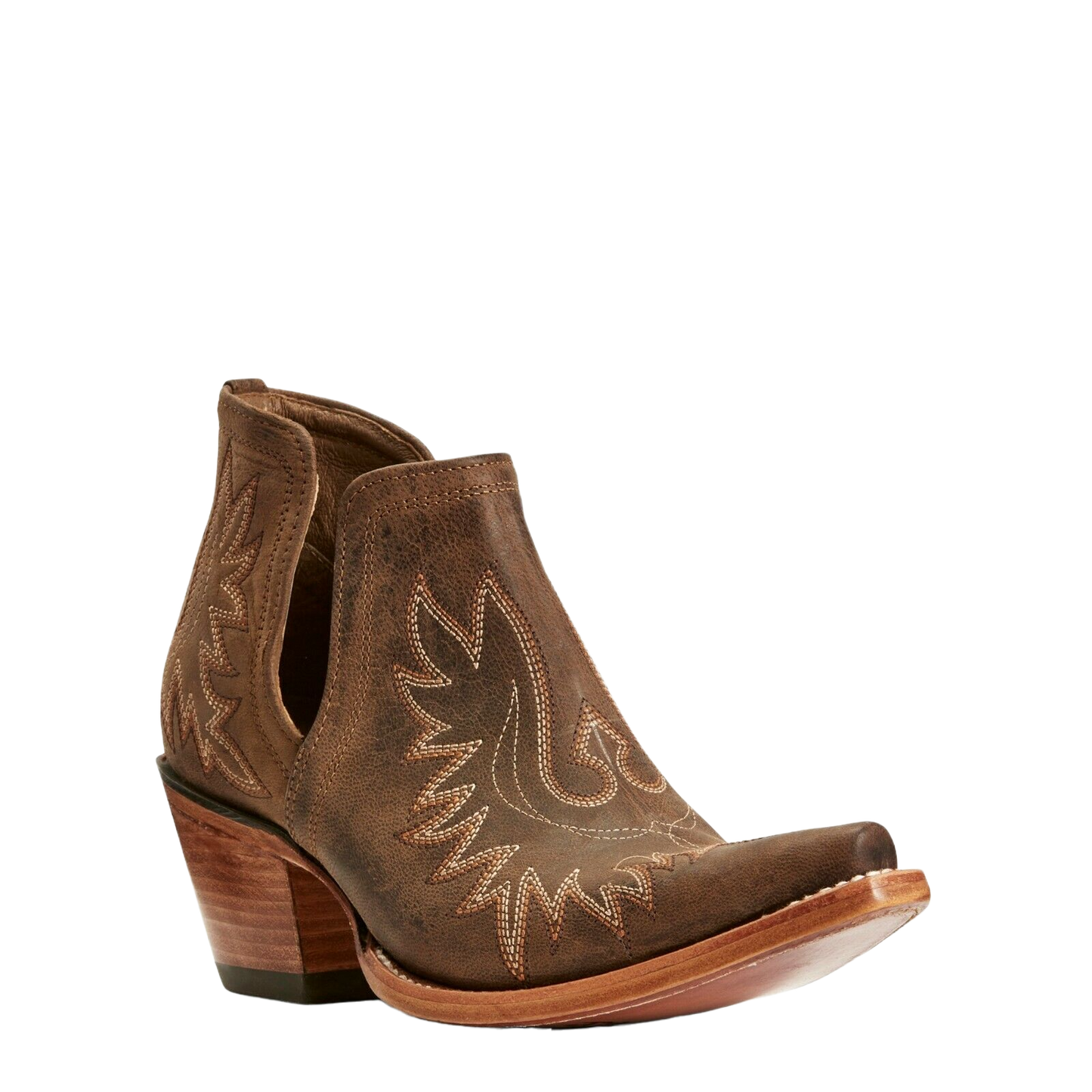 Ariat® Ladies Dixon Weathered Brown Western Ankle Boots 10027282