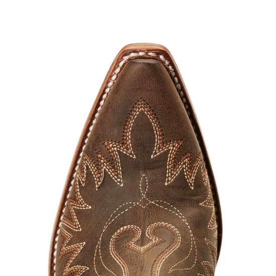 Ariat Ladies Dixon Weathered Brown Western Ankle Boots 10027282