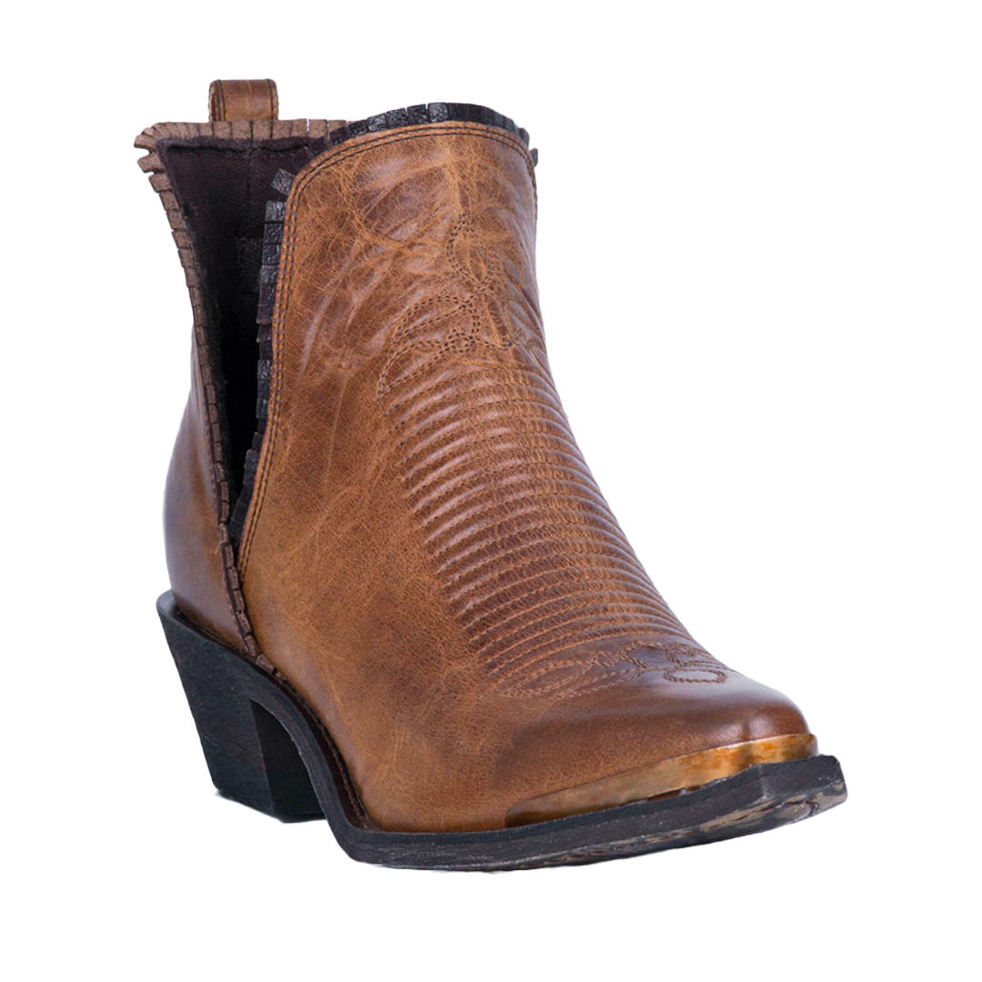 Load image into Gallery viewer, Laredo Ladies Fringette Brown Leather Booties 3173
