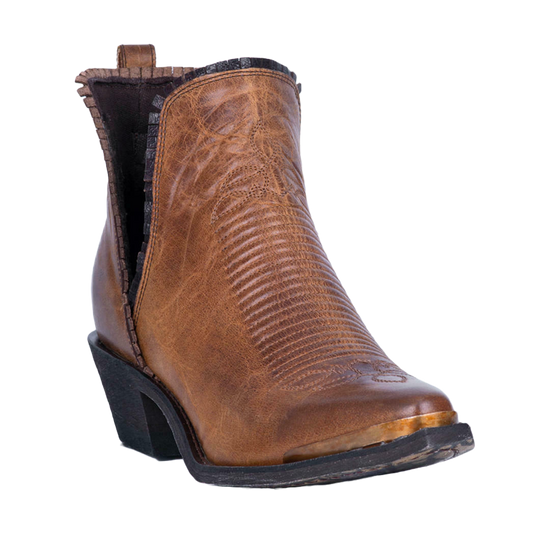 Load image into Gallery viewer, Laredo Ladies Fringette Brown Leather Booties 3173
