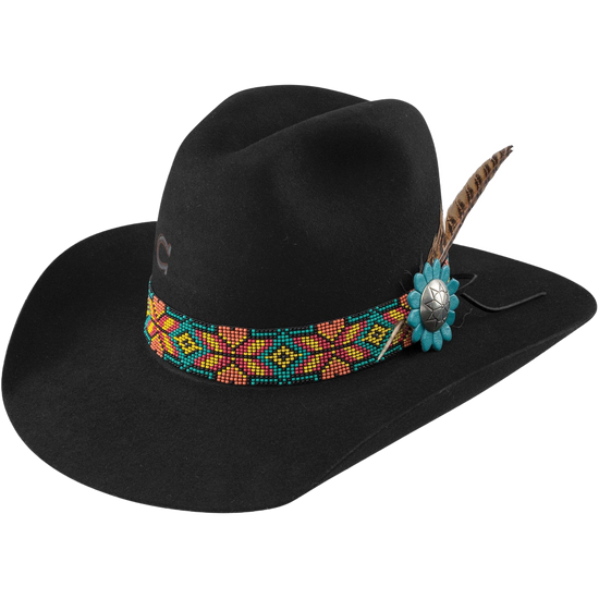 Charlie 1 Horse Black 4X Gold Digger Felt Hat CWGDGR-213407