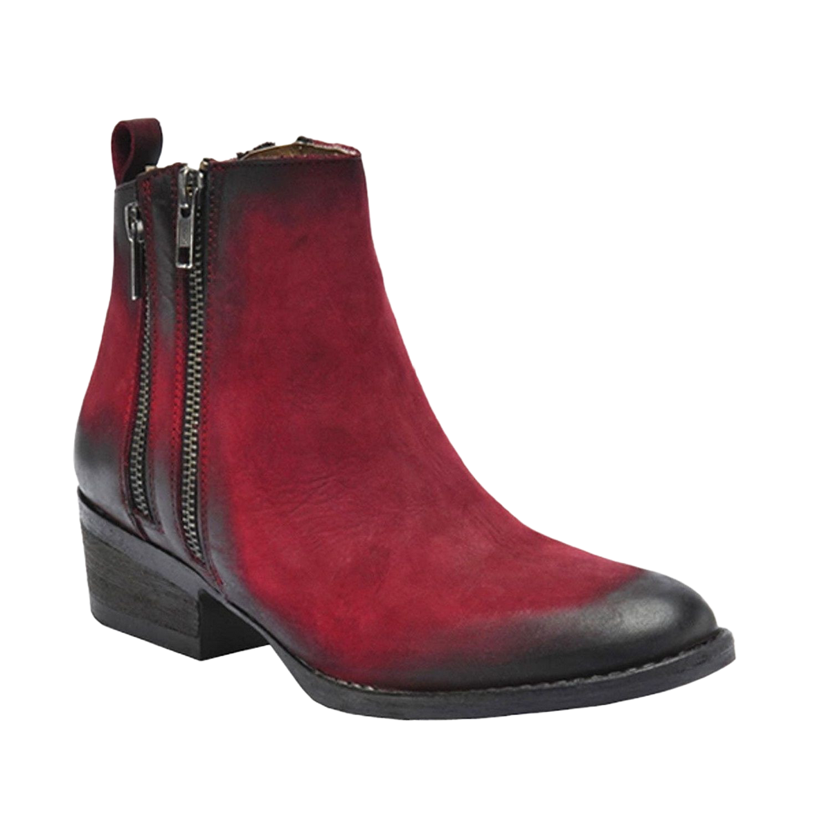 Circle G by Corral Ladies Burnished Red Double Zipper Bootie Q0023 ...