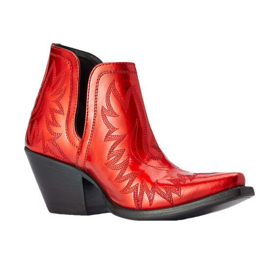 Ariat® Ladies Dixon Queen Of Hearts Red Western Booties 10042455
