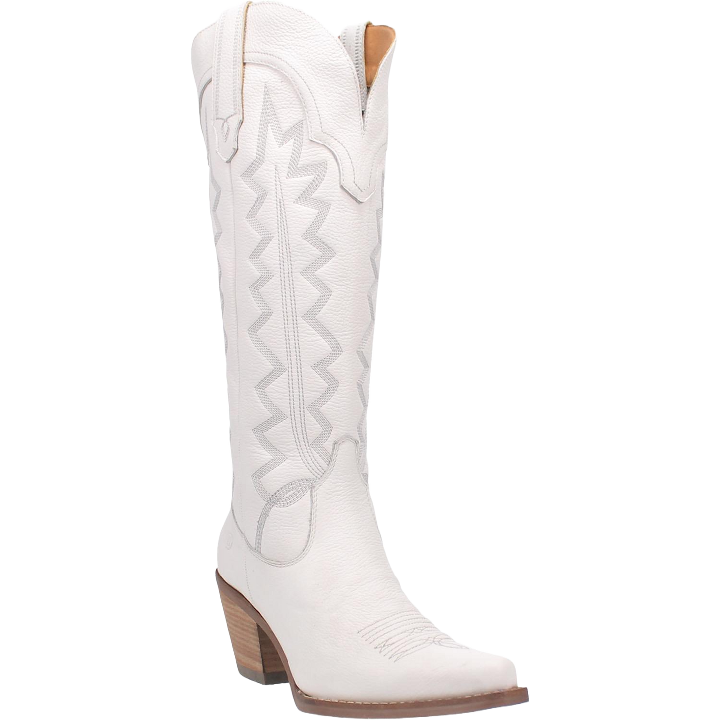 Dingo Ladies High Cotton White Snip Toe Boots DI936-WHT