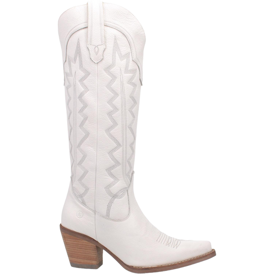 Dingo Ladies High Cotton White Snip Toe Boots DI936-WHT