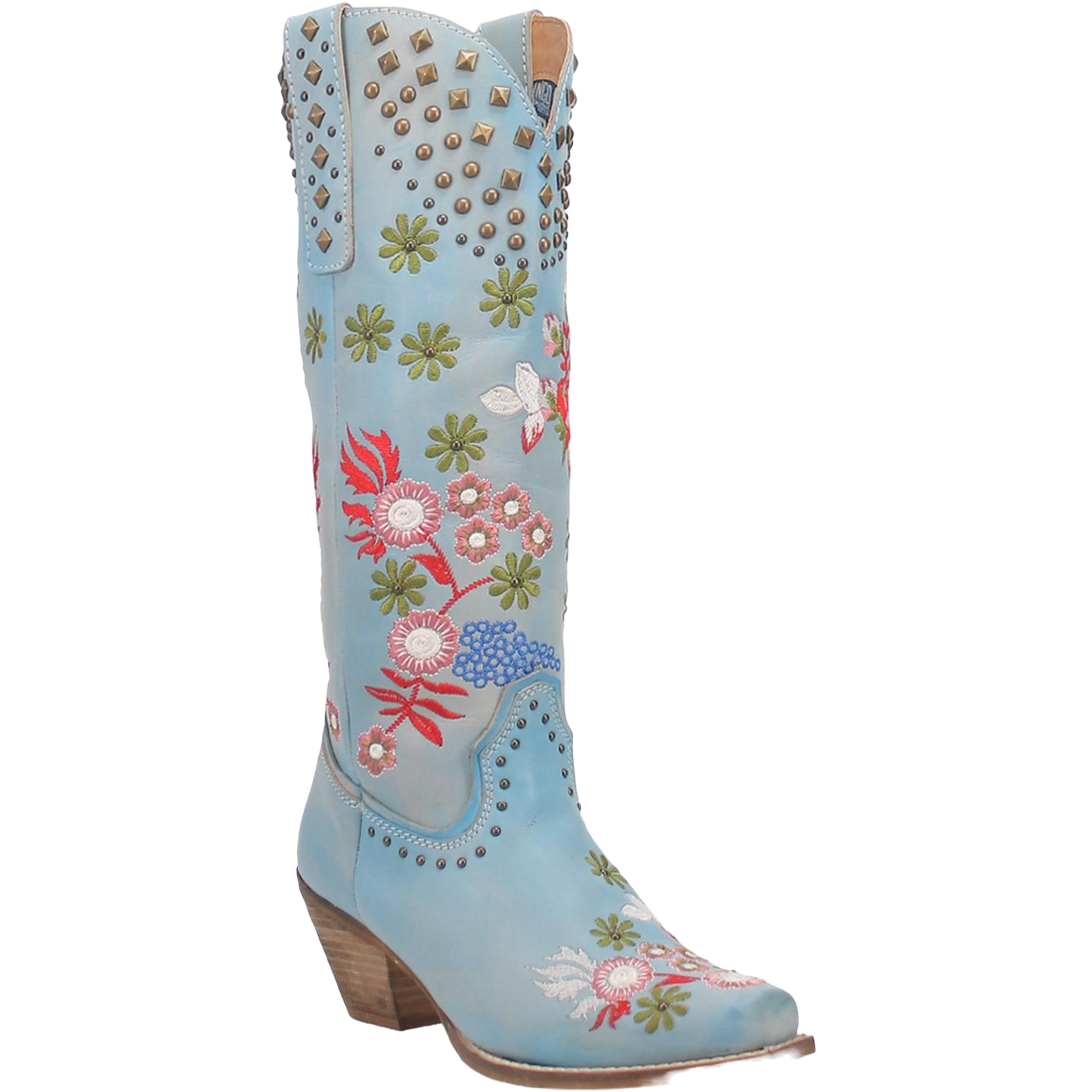 Dingo® Ladies Poppy Blue Floral Print Western Boot DI732-BL