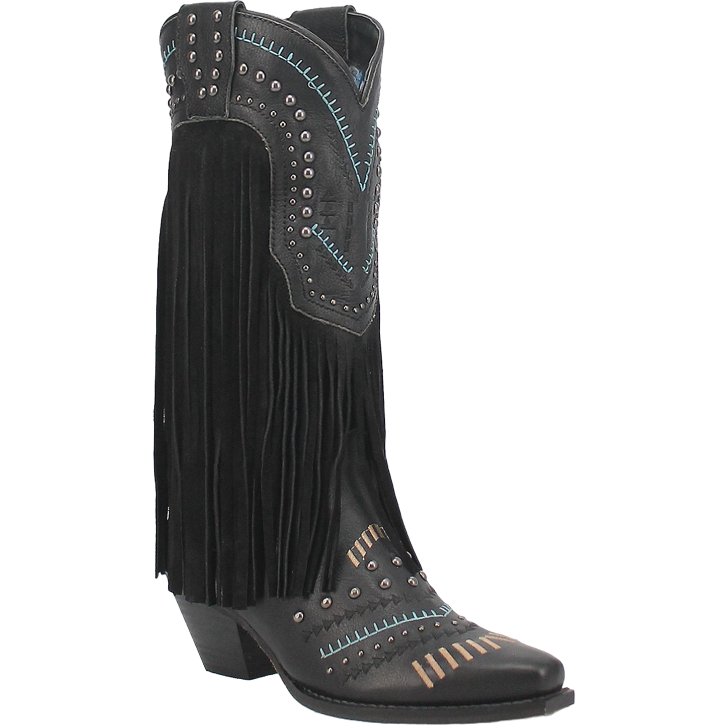 Dingo Ladies Black Gypsy Fringe Boot DI737 BK Wild West Boot Store