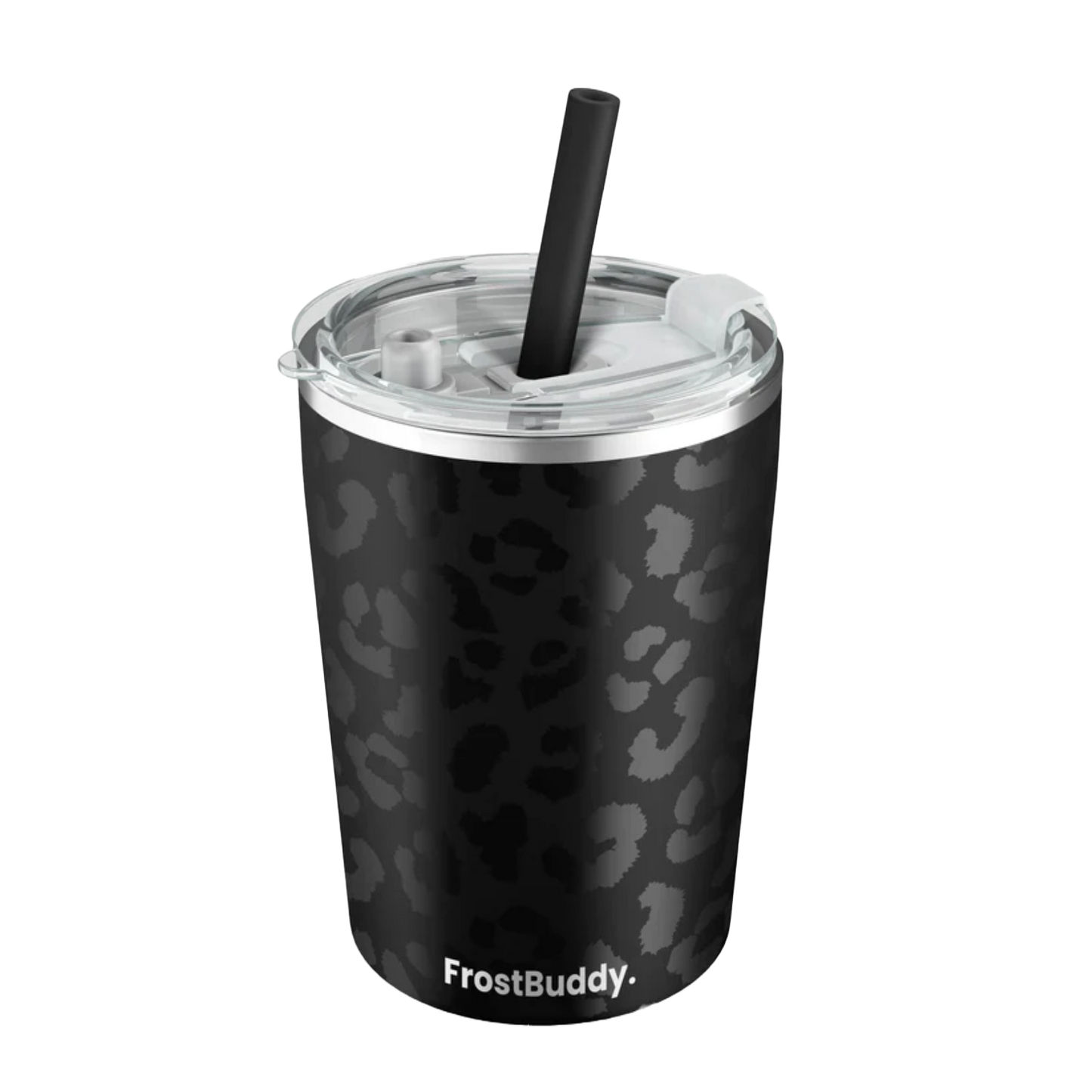 FrostBuddy® 8oz Sippin' Buddy Black Leopard Cup SIP8-BLACKLEOPARD