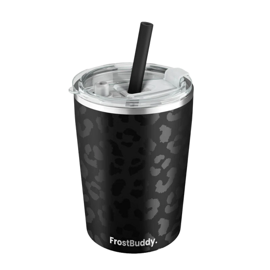FrostBuddy® 8oz Sippin' Buddy Black Leopard Cup SIP8-BLACKLEOPARD