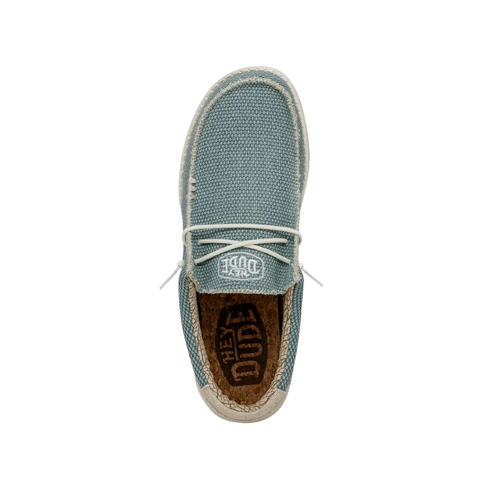 Hey Dude Men's Wally Braided Aqua Slip On Shoes 40003449 Wild West