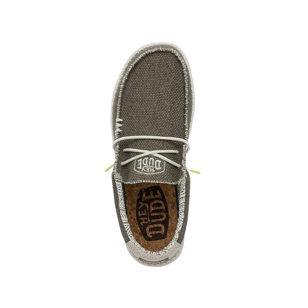 Hey Dude Men's Wally Braided Fossil Sage Slip On Shoes 40003-2BS