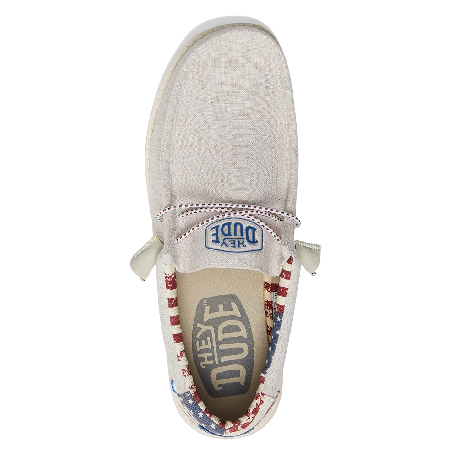 Hey Dude Wally Youth Patriotic Off White Slip On Shoes 400401K1