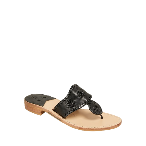 Jack Roger Ladies Slip On Black with Patent Sandals 1219SN0001004-BLKP