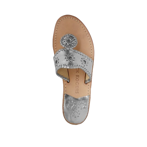 Jack Roger Ladies Slip On Silver Sandals 1219SN0001040-SLVR