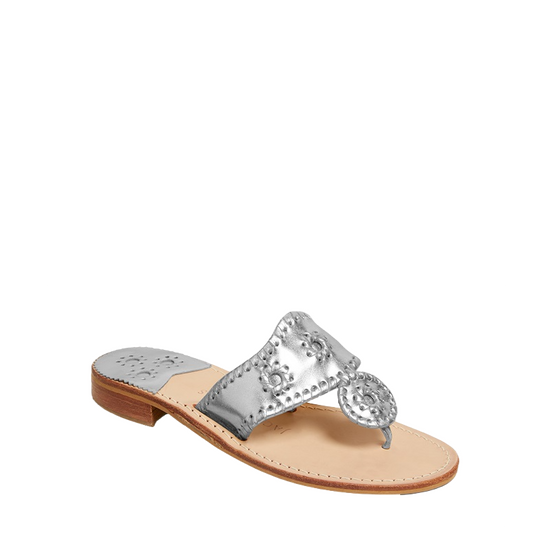 Jack Roger Ladies Slip On Silver Sandals 1219SN0001040-SLVR