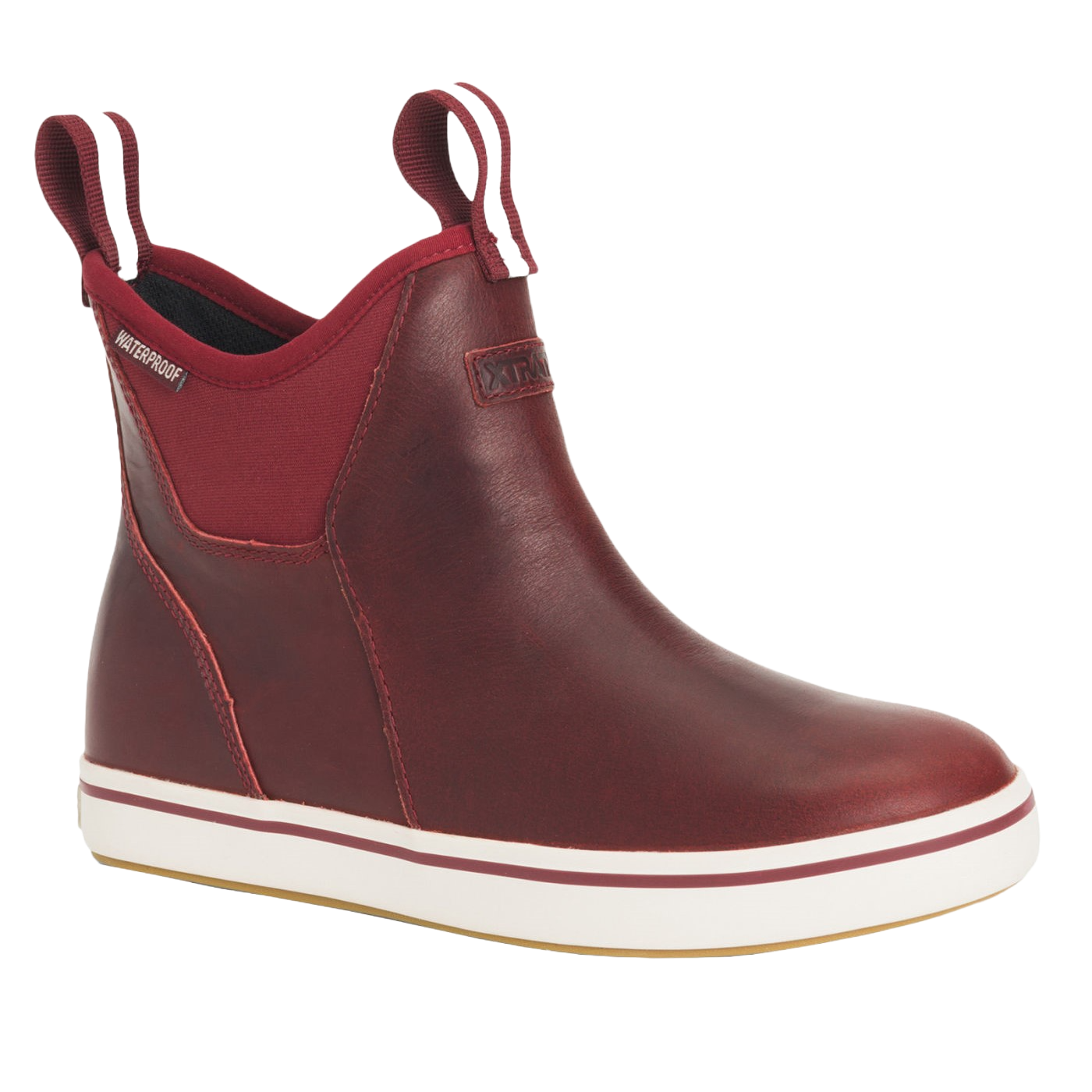 XTRATUF Ladies 6 inch Red Leather Ankle Deck Boot XWAL-600