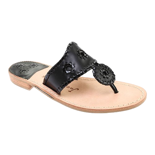 Jack Rogers Ladies Flat Black Sandals 111221JK01007