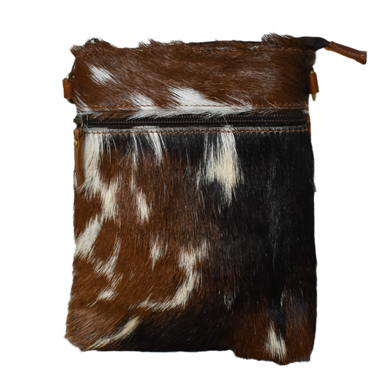 Klassy Cowgirl Hair On Brown and White Crossbody 78017