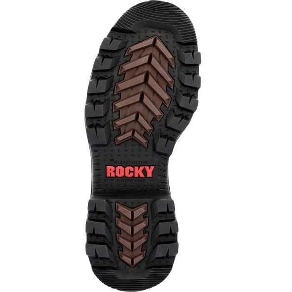 Rocky Men's Rams Horn Waterproof Brown Leather Work Boots RKK0397