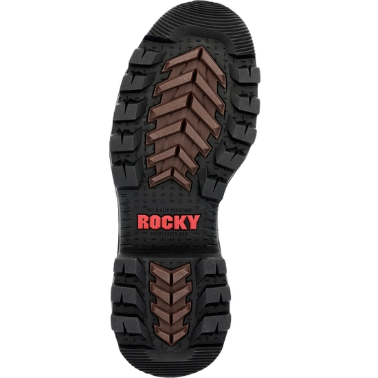 Rocky Men's Rams Horn Waterproof Brown Leather Work Boots RKK0397