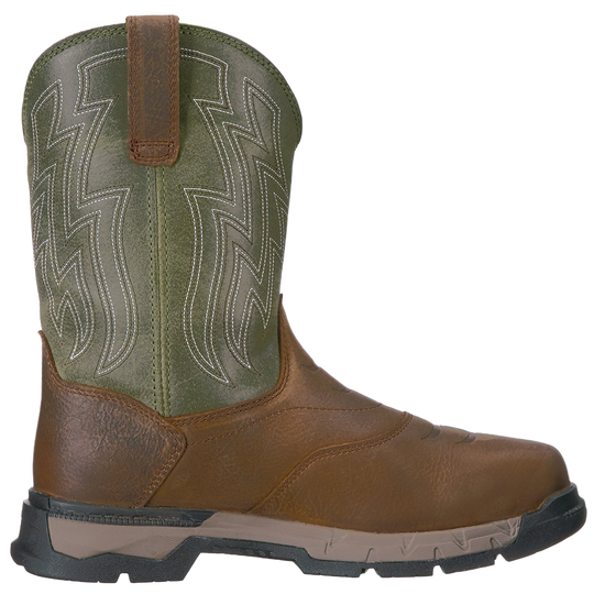 Ariat® Men's Rebar Flex Western H2O Rye Brown & Green Boots 10021485