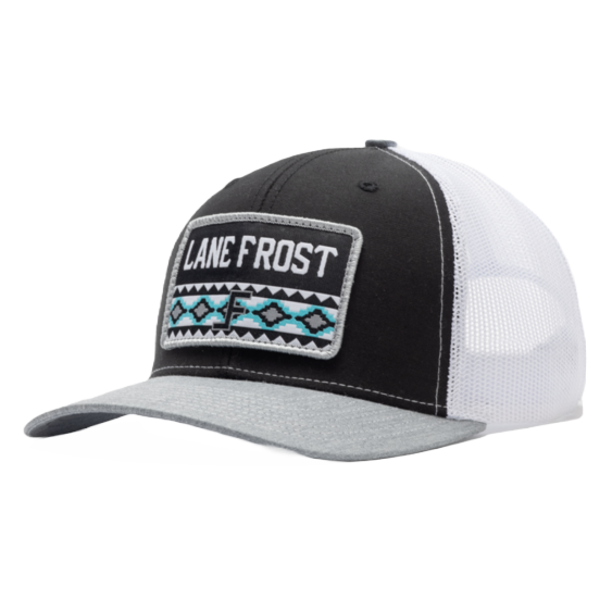 Lane Frost® Men's Warrior Black & White 6-Panel Trucker Hat LFB0500