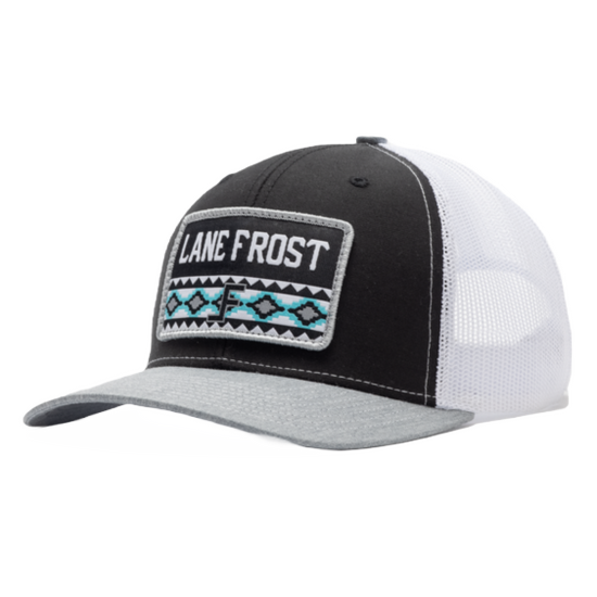 Lane Frost® Men's Warrior Black & White 6-Panel Trucker Hat LFB0500