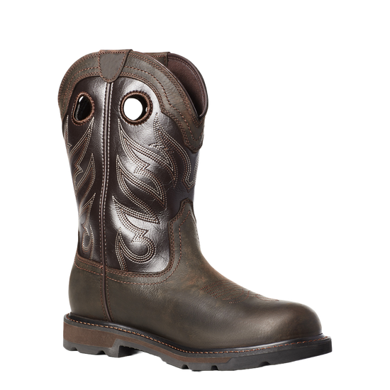 Ariat Men's Groundwork Pull On H2O Dark Brown Boots 10035965