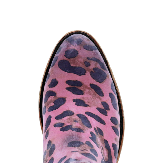 Liberty Black Ladies "Inara" Leopard Lipstick Pink Ankle Booties LB-711137W