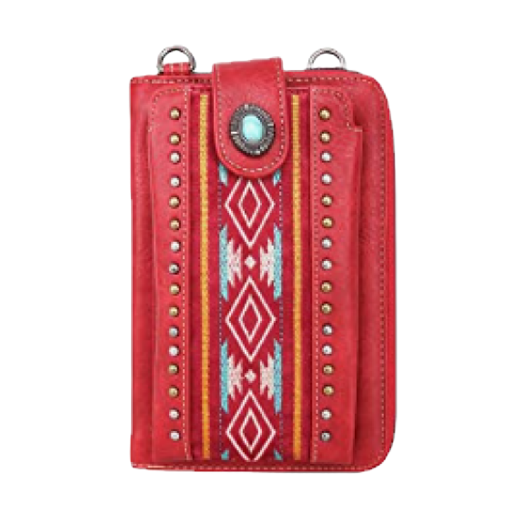 Montana West® Red Aztec Phone Wallet & Crossbody PHD-105RD