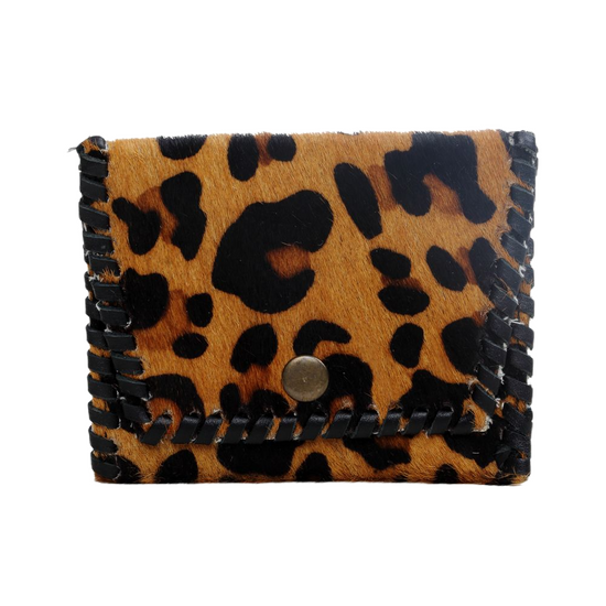 Myra Bag All Eyeballs Hair-On Leopard Print Coin Purse S-2971