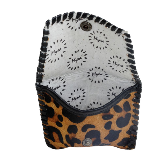Myra Bag All Eyeballs Hair-On Leopard Print Coin Purse S-2971