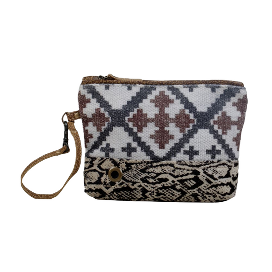 Myra Bag Handy Wandy Checkered Cotton Rug & Canvas Pouch S-2913