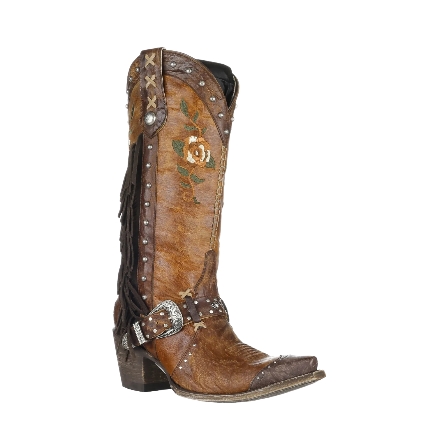 Yippee Ki Yay by Old Gringo Ladies Marielle Brown Floral Boots YBL498-1