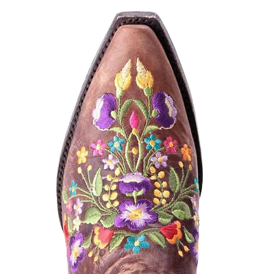 Old Gringo Sora 13" Multicolor Floral Embroidery Boots - Brass L841-3