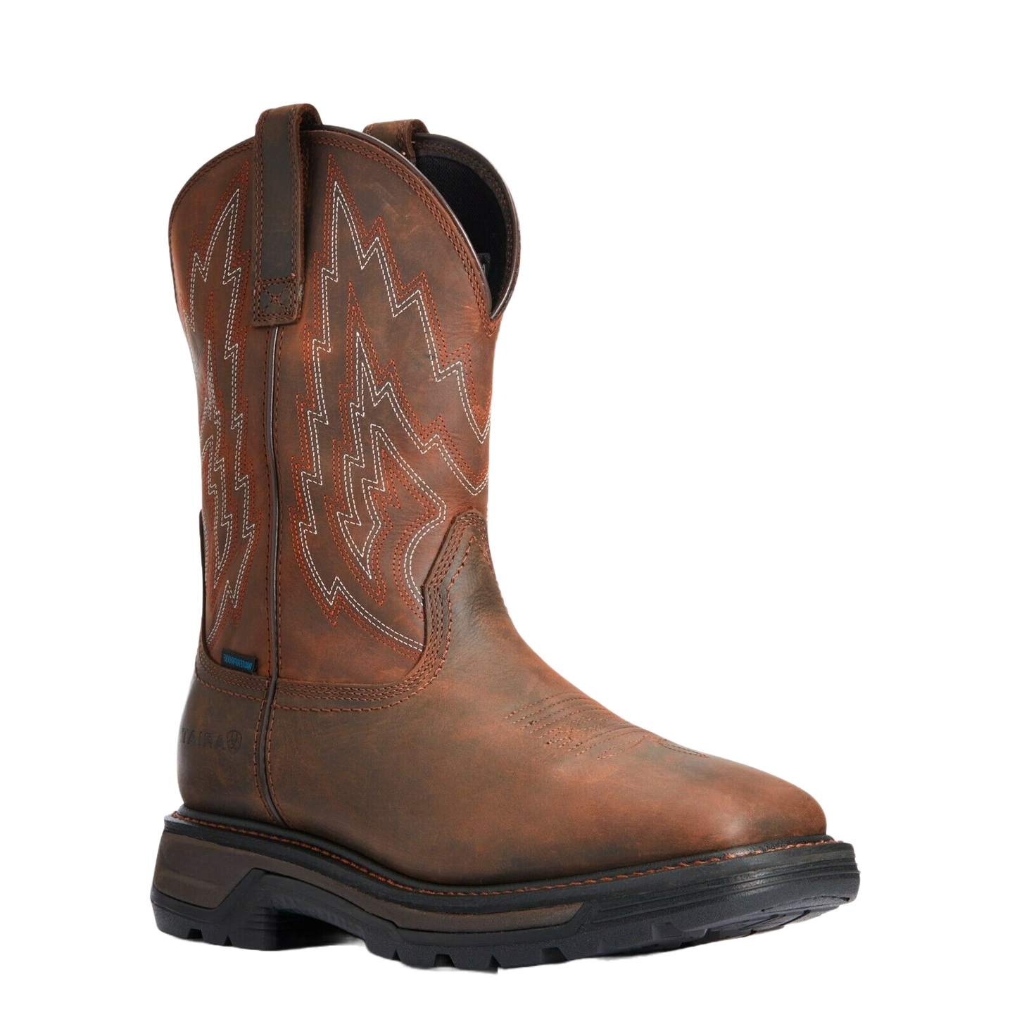 Load image into Gallery viewer, Ariat® Men&amp;#39;s Big Rig H2O Distressed Brown Work Boots 10033991
