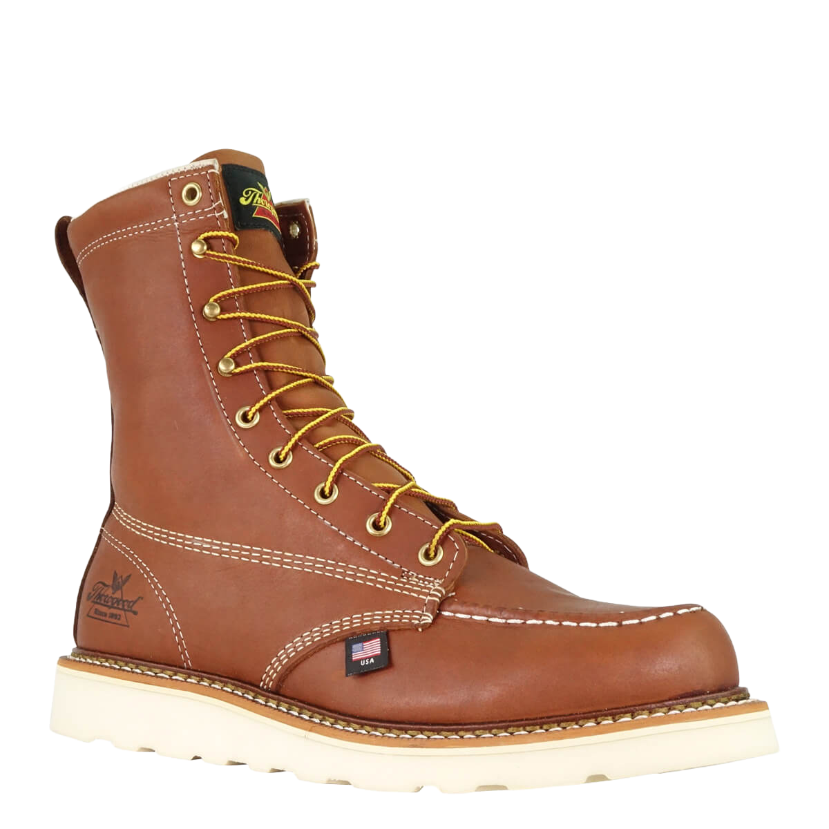 Thorogood® Men's 8" Tobacco Maxwear Wedge™ Moc-Toe Boots 814-4201