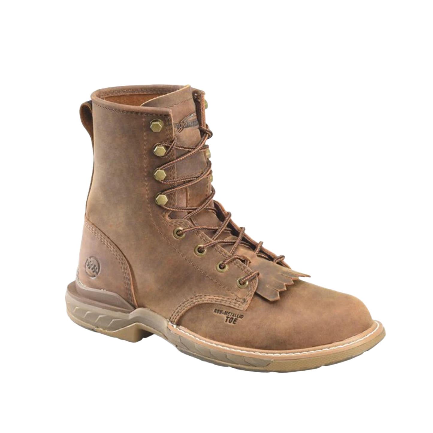 Double H® Men's 8" U Toe Lacer Medium Brown Work Boots DH5394