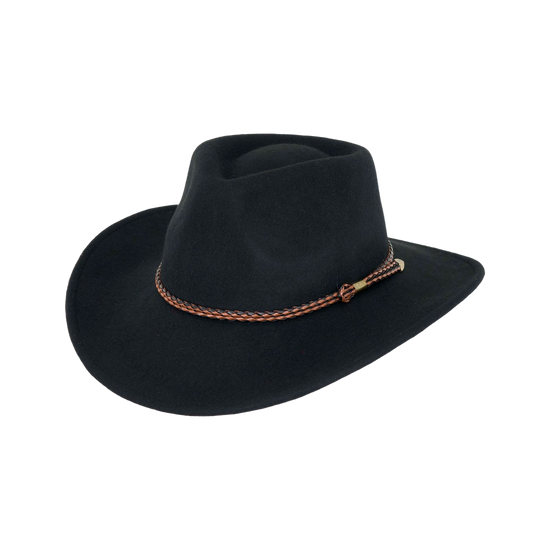 Outback Men's Broken Hill Black Wool Western Hat 1392-BLK