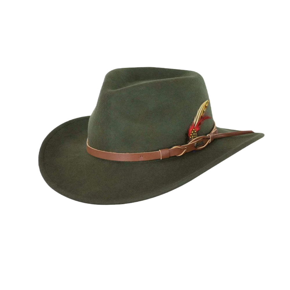 Outback Men's Randwick Moss Green Wool Western Hat 1321-MOS