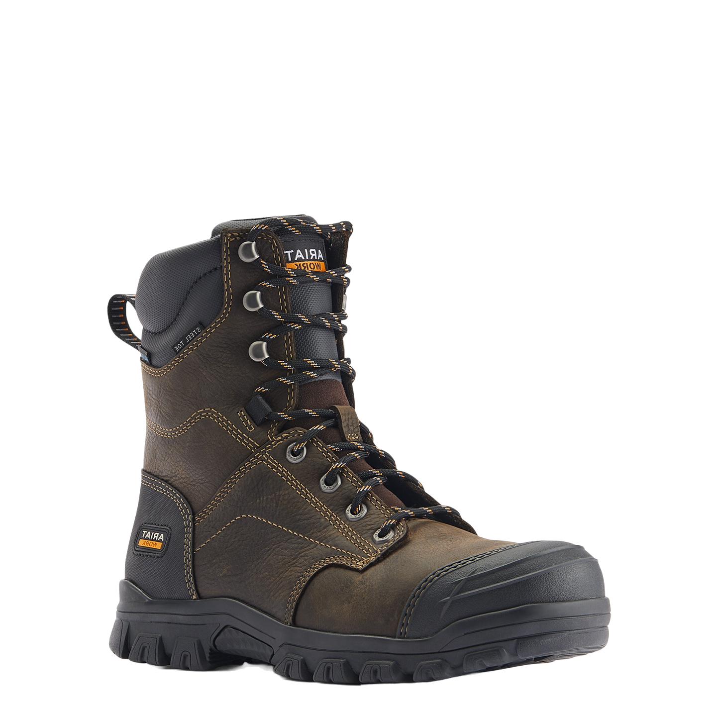 Ariat Men's Treadfast 8" Dark Brown Waterproof Steel Toe Work Boots 10042496