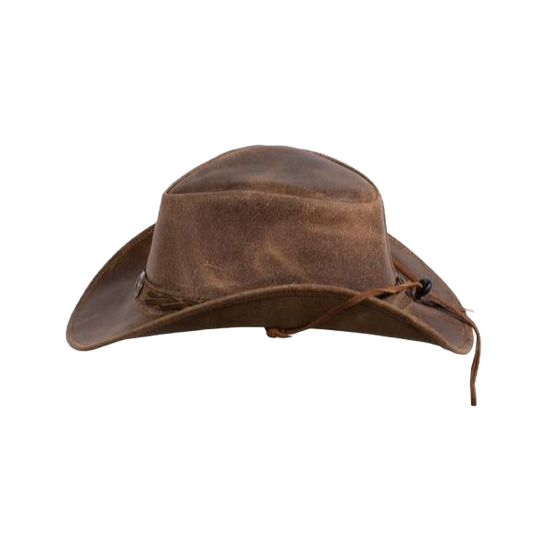 Outback Trading Company Men's Ridge Brown Leather Hat 13011-BRN