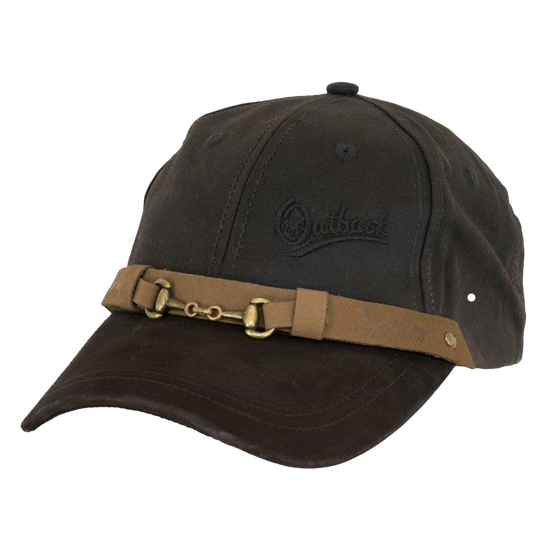 Outback Trading Company Unisex Brown Oilskin Equestrian Cap 1482-BRN