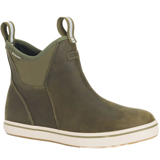 XTRATUF Men's Waterproof Leather Olive Ankle Deck Boot XAL-300