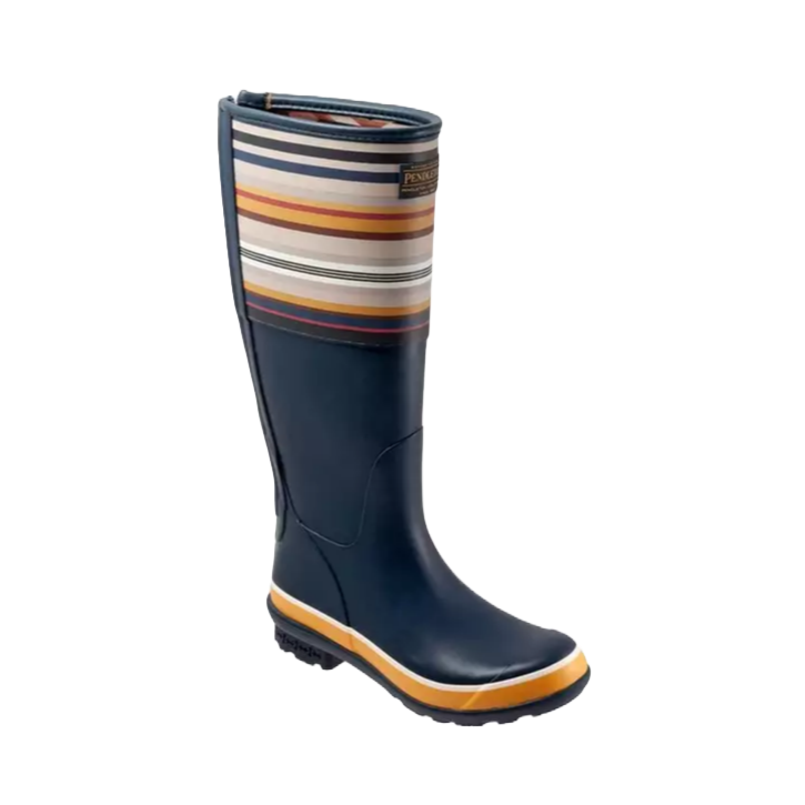 Pendleton® Ladies Bridger Stripe Navy Tall Rubber Boots PW2279-410