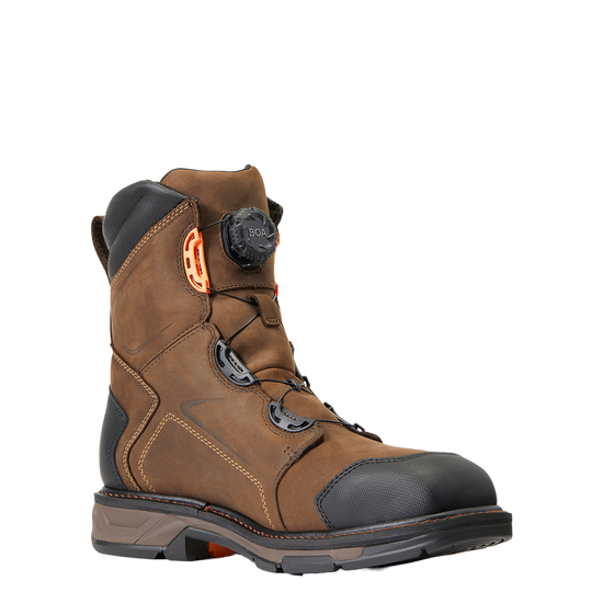 Ariat Men's Workhog XT8" BOA H2O Chocolate Brown Boots 10038922